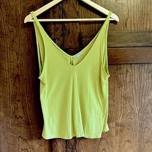 Free People Chartreuse Green Tank Top